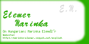 elemer marinka business card